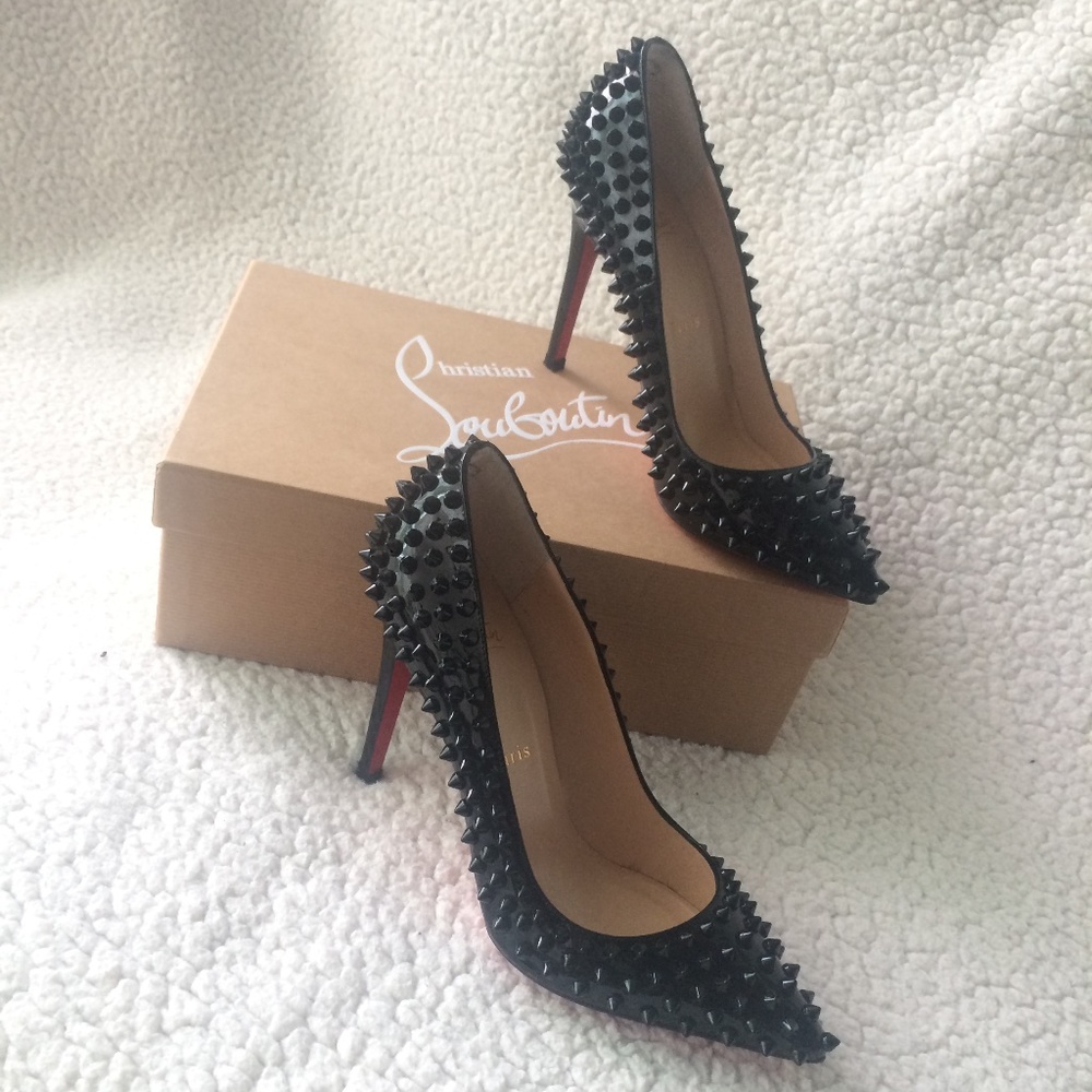 Christian Louboutin Black Pigalle Spikes